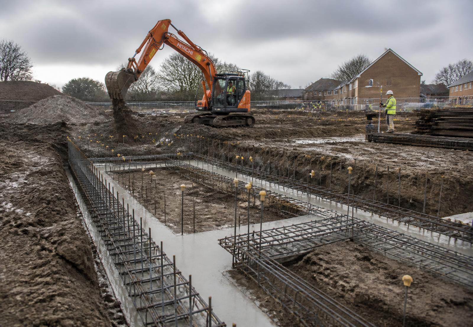 Foundations & Groundworks carried out on a UK construction site